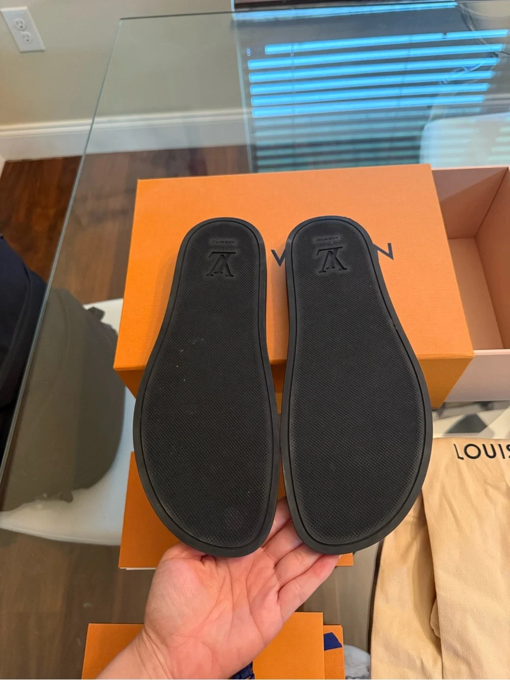 Louis Vuitton Waterfront Mule Damier Graphite Men’s LV Size 8 / US 9